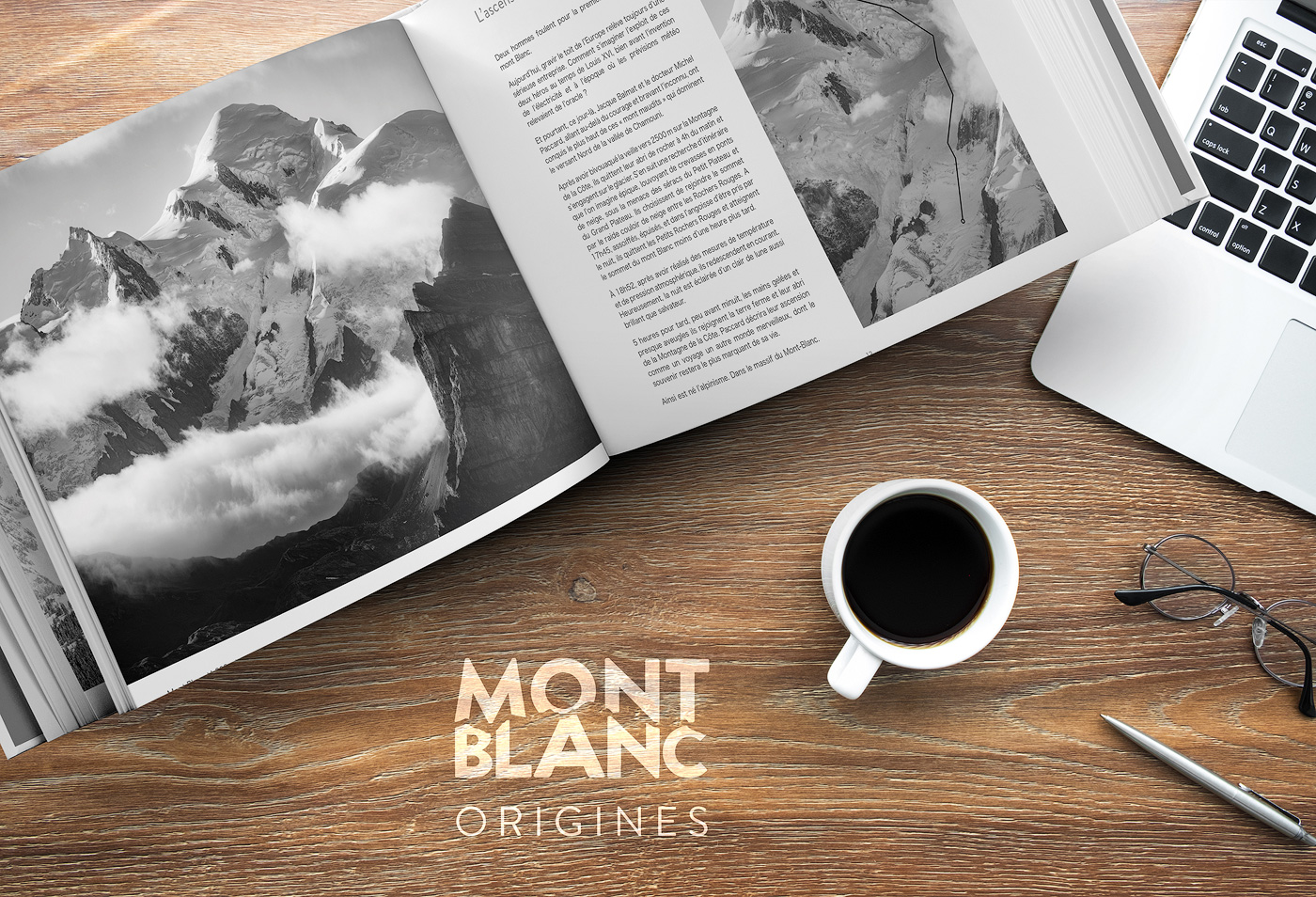 Extrait de livre photo Mont-Blanc Origines