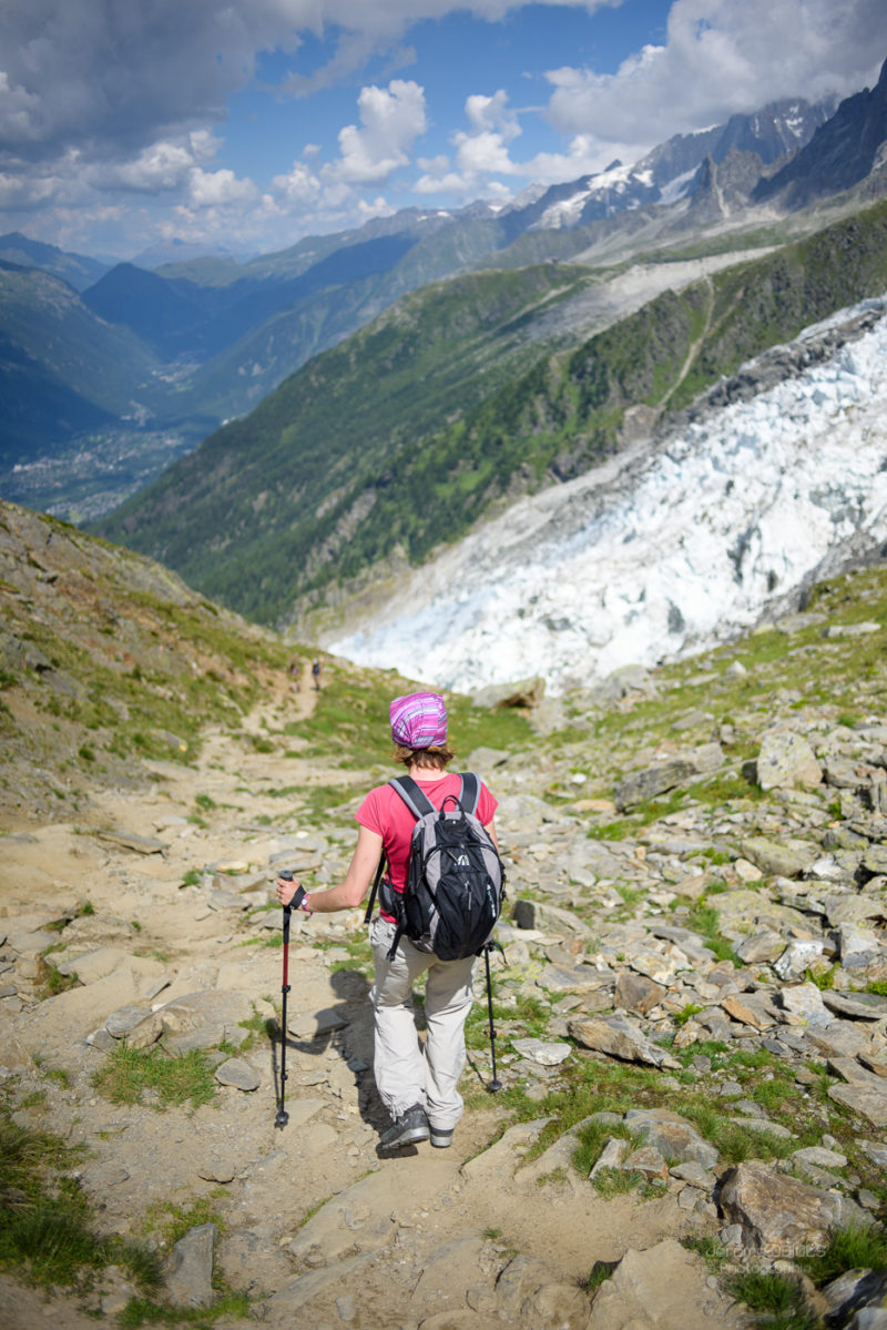 La Jonction sommet de la randonnée. Glacier des Bossons et Aiguilles de Chamonix