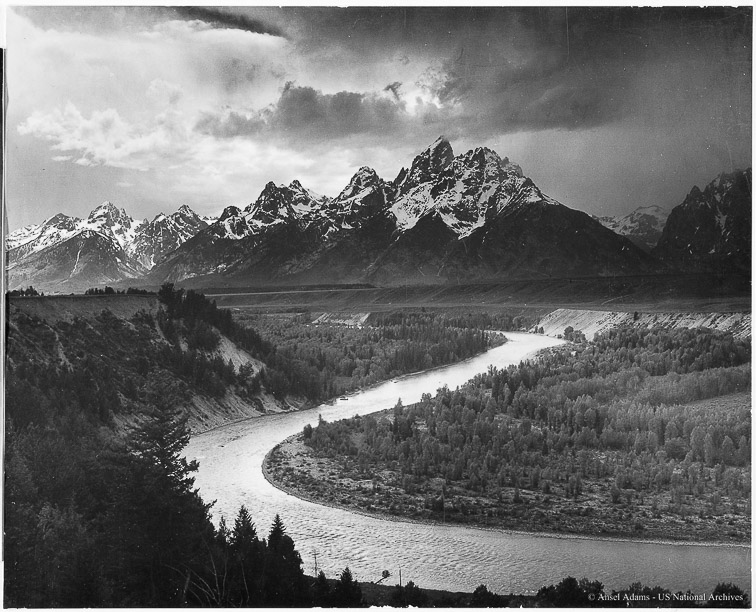 Ansel Adams the Tetons and the Snake River