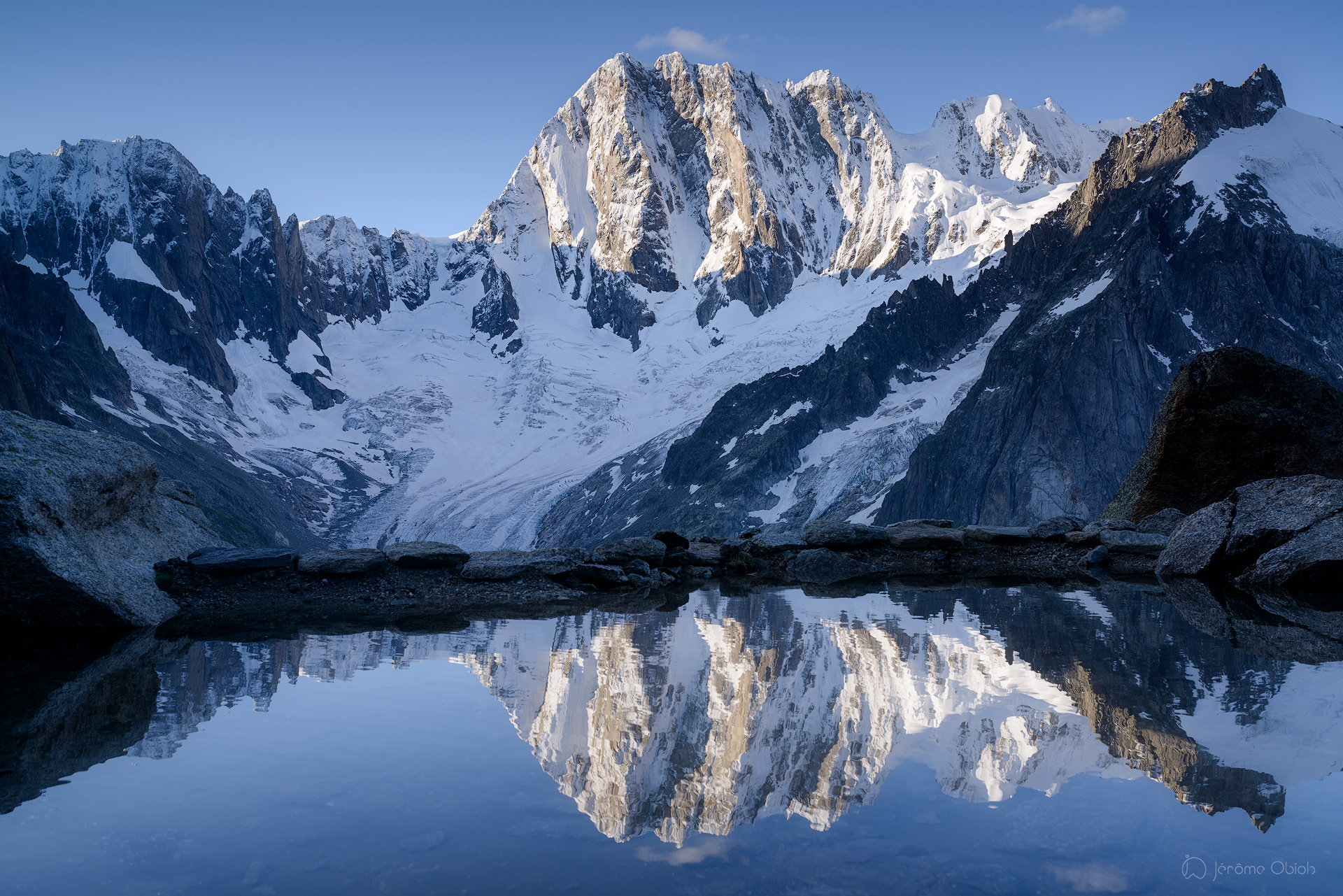 Reflet sur les Jorasses - Tirage Photo d'Art - Jérôme Obiols